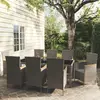 Image de vidaXL Ensemble à manger d'extérieur 9 pcs - Gris