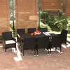 Image de vidaXL Ensemble à manger de jardin 9 pcs