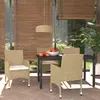 Image de vidaXL Ensemble à manger de jardin 5 pcs - Beige