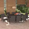 Image de vidaXL Ensemble à manger de jardin 9 pcs marron