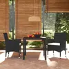 Image de vidaXL Ensemble à dîner de jardin 3 pcs - Poly rotin