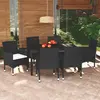 Image de vidaXL Ensemble à dîner de jardin 7 pcs avec coussins - Résine tressée