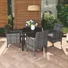 Image de vidaXL Ensemble à manger de jardin 5 pièces - Gris