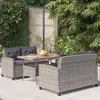 Image de VIDAXL Ensemble à manger de jardin 3 pcs - Gris