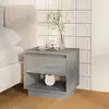 Image de vidaXL Table de chevet - Gris béton