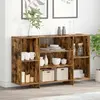 Image de vidaXL Buffet 120x30x75 cm - Chêne Fumé