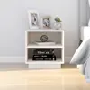 Image de vidaXL Table de chevet - Blanc