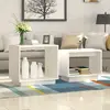 Image de vidaXL Tables basses gigognes - Blanc, 2 pcs