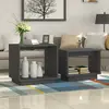 Image de VidaXL Tables basses gigognes 2 pcs - Gris - Pin massif