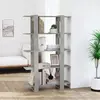 Image de vidaXL Bibliothèque/Séparateur de pièce Gris béton bois d'ingénierie
