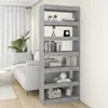 Image de vidaXL Bibliothèque/Séparateur Gris béton 80x30x198 cm
