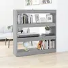 Image de vidaXL Bibliothèque/Séparateur de pièce Gris Sonoma 100x30x103 cm