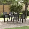 Image de vidaXL Chaises Empilables de Jardin Lot de 4 Noir