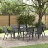 Image de VIDAXL Chaises empilables Textilène Gris