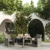 Image de vidaXL Ensemble à manger de jardin 5 pcs Résine Gris