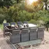 Image de VidaXL Ensemble à Manger Jardin 9 Pcs Gris