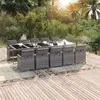 Image de vidaXL Ensemble à manger de jardin 11 pcs - Gris