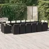 Image de vidaXL Ensemble à manger de jardin 17 pcs - Noir
