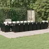 Image de vidaXL Ensemble à manger de jardin - 21 pièces - Résine tressée