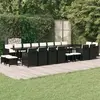 Image de VidaXL Ensemble à manger de jardin 21pcs - Noir