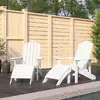 Image de VIDAXL Chaises de jardin Adirondack avec repose-pieds - Blanc