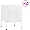 Image de vidaXL - 2 pcs Blanc 35x35x51 cm