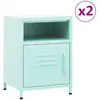 Image de VIDAXL Lot de 2 tables de chevet - Vert menthe