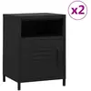 Image de vidaXL Tables de Chevet 2 pcs - Noir
