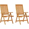 Image de vidaXL Chaises de jardin pliables lot de 2 eucalytus