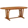 Image de Table de jardin extensible vidaXL - Bois d'eucalyptus 200x100x75 cm
