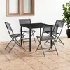Image de VIDAXL Chaises d'extérieur Pliables Lot de 4 Noir