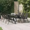 Image de VIDAXL Table de jardin - Gris et noir