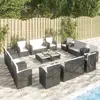 Image de vidaXL Salon de jardin 16 pièces avec coussins