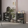 Image de vidaXL Armoires de rangement 2 pcs - Gris