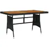 Image de vidaXL Table de jardin 130x70x72 cm - Noir
