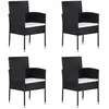 Image de VidaXL Lot de 4 Chaises de jardin - Résine tressée