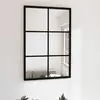 Image de VIDAXL Miroir mural métal - Noir