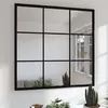 Image de vidaXL Miroir mural - Noir Métal 60x60 cm