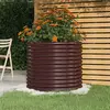 Image de vidaXL Jardinière brun en acier enduit