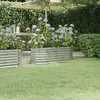 Image de vidaXL Lit Surélevé de Jardin Argenté