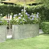 Image de vidaXL Lit surélevé de jardin Acier enduit de poudre - Argenté