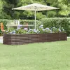 Image de vidaXL Lit surélevé de jardin Acier Marron