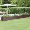 Image de vidaXL Lit surélevé de jardin Acier marron