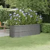 Image de VIDAXL Lit surélevé de jardin - 224x80x68 cm - Acier enduit gris