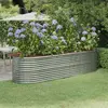 Image de vidaXL Lit surélevé de jardin - Argenté