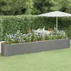 Image de vidaXL Lit surélevé de jardin basse 440x80 cm - Gris