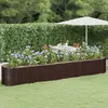 Image de vidaXL Lit surélevé de jardin - Marron Acier
