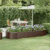 Image de vidaXL Lit surélevé de jardin Acier Marron