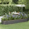 Image de vidaXL Lit de Jardin - Gris 322x100x36 cm