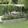 Image de vidaXL Lit surélevé de jardin Acier enduit de poudre Argenté